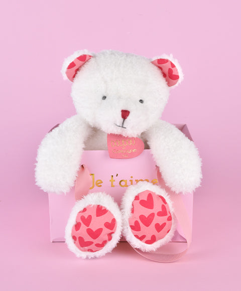 Doudou et Compagnie "Je t'aime" Bear 25cm in gift bag | Casa Childrenswear