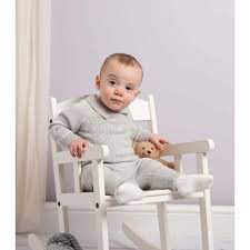 Caramelo Baby Boy Grey Knit Leisure Set | Casa Childrenswear