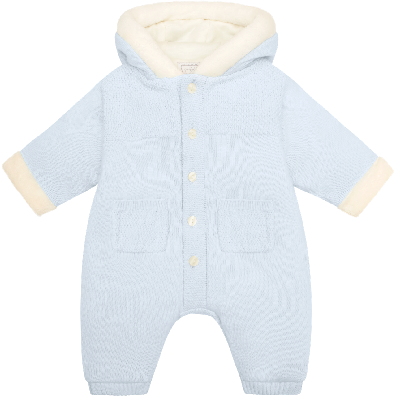 Pangasa Powder Blue Footless Faux Fur Pramsuit