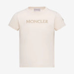 Moncler Enfant Girls Beige T-Shirt | Casa Childrenswear