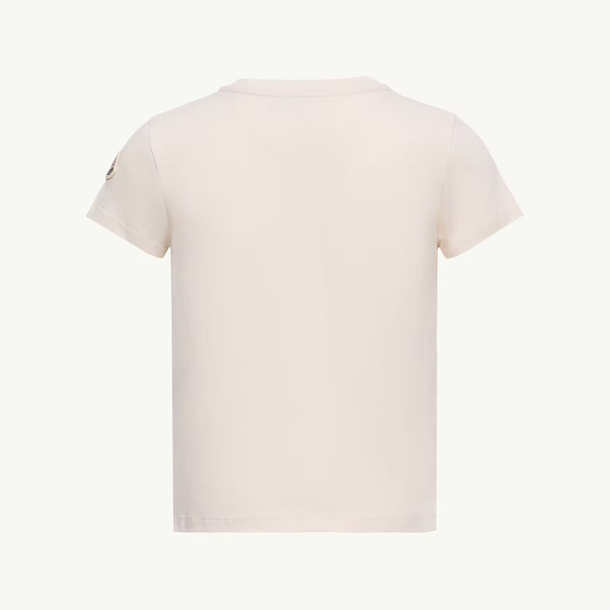 Moncler Enfant Girls Beige Logo T-Shirt | Casa Childrenswear