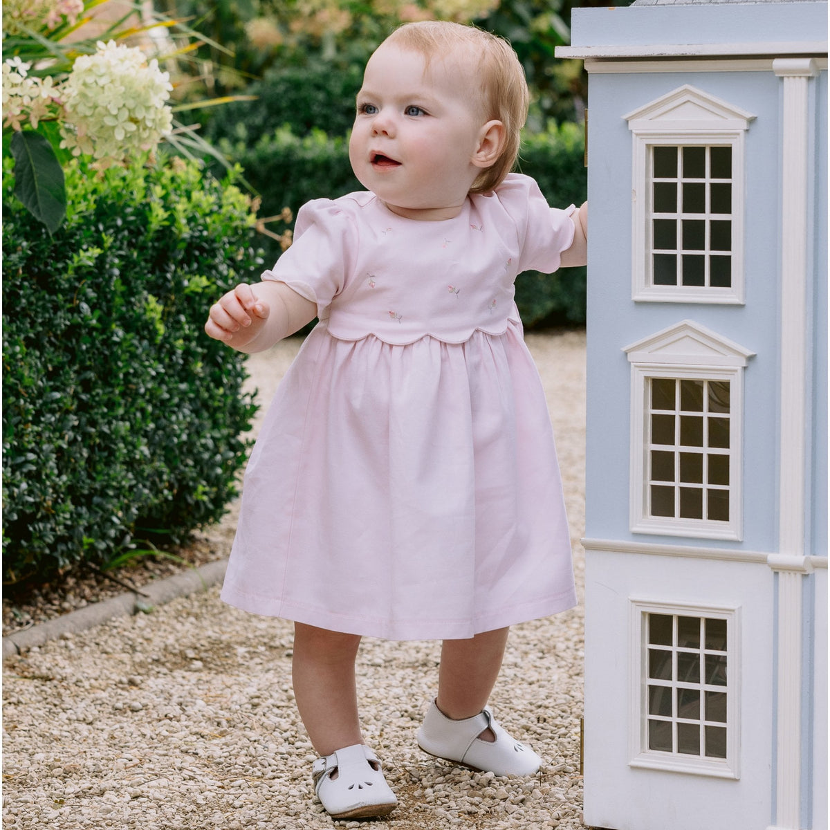 Faith Pretty Baby Girls Dress - Pale Pink