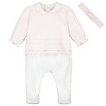 Betty Baby Girls Babygrow & Hairband - Pale Pink