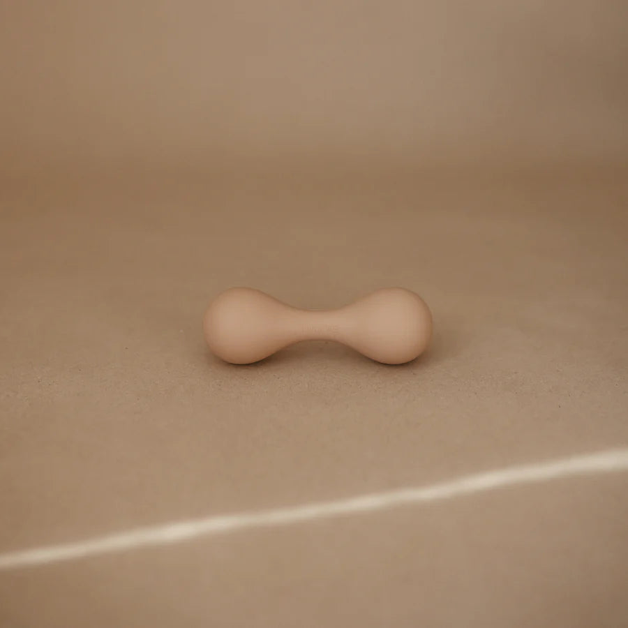 Mushie Silicone Baby Rattle Toy - Natural | Casa Childrenswear