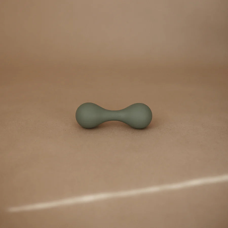 Mushie Silicone Baby Rattle Toy - Dried Thyme | Casa Childrenswear