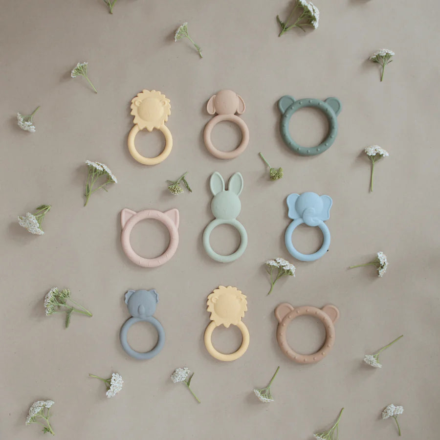 Mushie Cat Teether- Stone | Casa Childrenswear