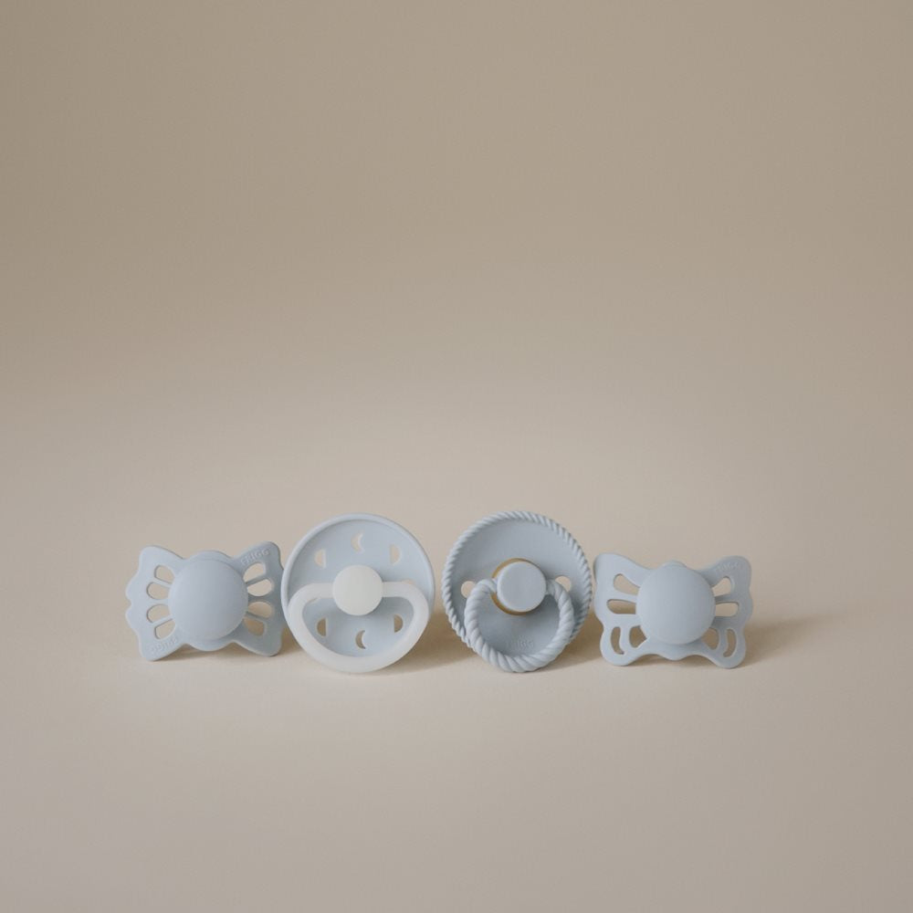 Frigg Baby's First pacifier 4-pack - Moonlight Sailing - Powder Blue | Casa Childrenswear