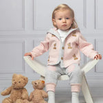 Caramelo Baby Girl Pink Three Piece Bear Leisure Set | Casa Childrenswear