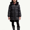 Moncler Enfant Girls Black Irma Long Parka | Casa Childrenswear