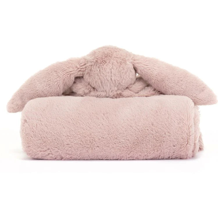 Jellycat Bashful Luxe Bunny Rosa Blankie | Casa Childrenswear