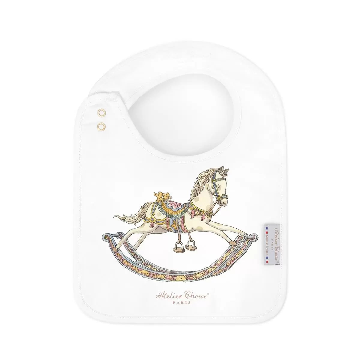 Atelier Choux Satin Bib - Rocking Horse | Casa Childrenswear