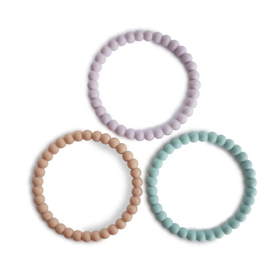 Mushie Pearl Teether Bracelets 3-Pack 4 | Casa Childrenswear