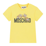 Moschino Baby Yellow Teddy Logo T-Shirt | Casa Childrenswear