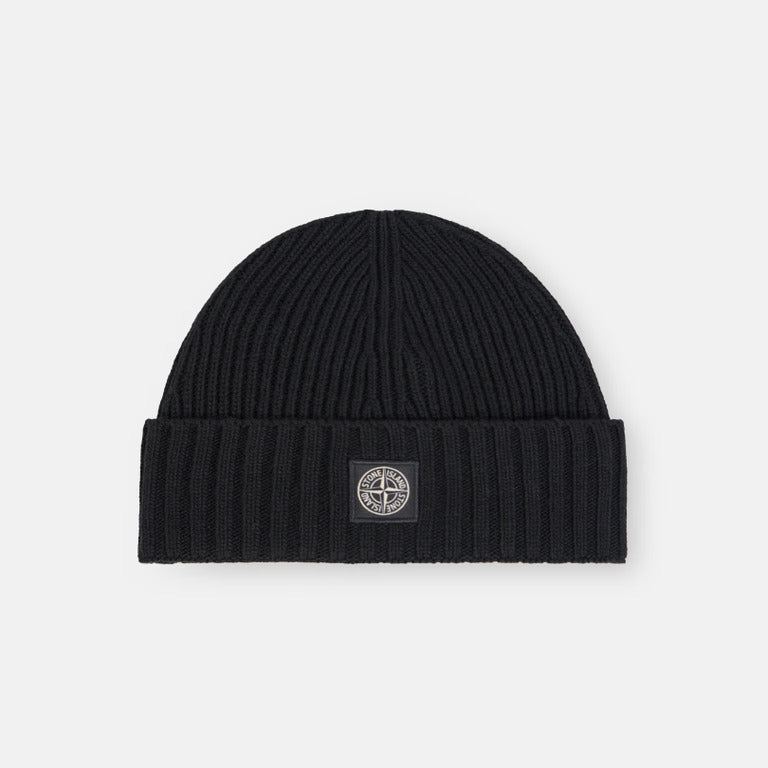 Stone Island Boys Black Compass Beanie | Casa Childrenswear