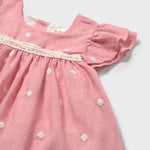 Mayoral Baby Girls Pink Linen Dress | Casa Childrenswear