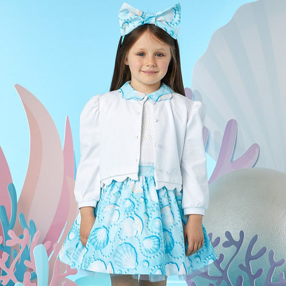 A Dee Lina White Sweat Cardy | Casa Childrenswear