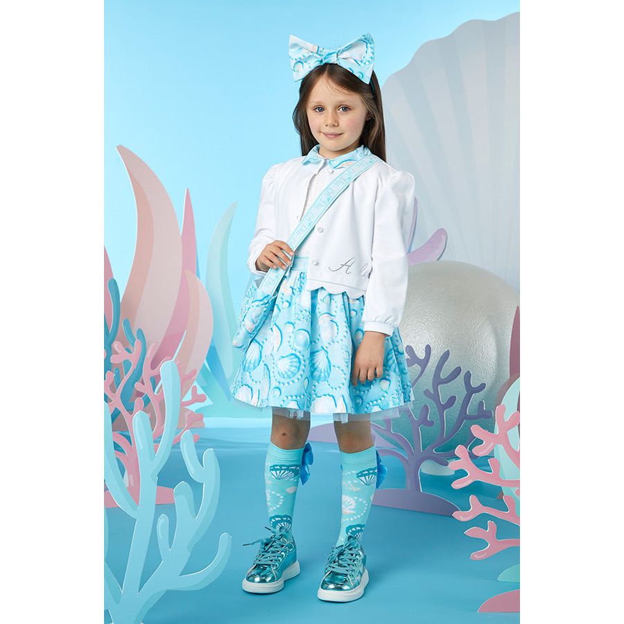 A Dee Lina White Sweat Cardy | Casa Childrenswear