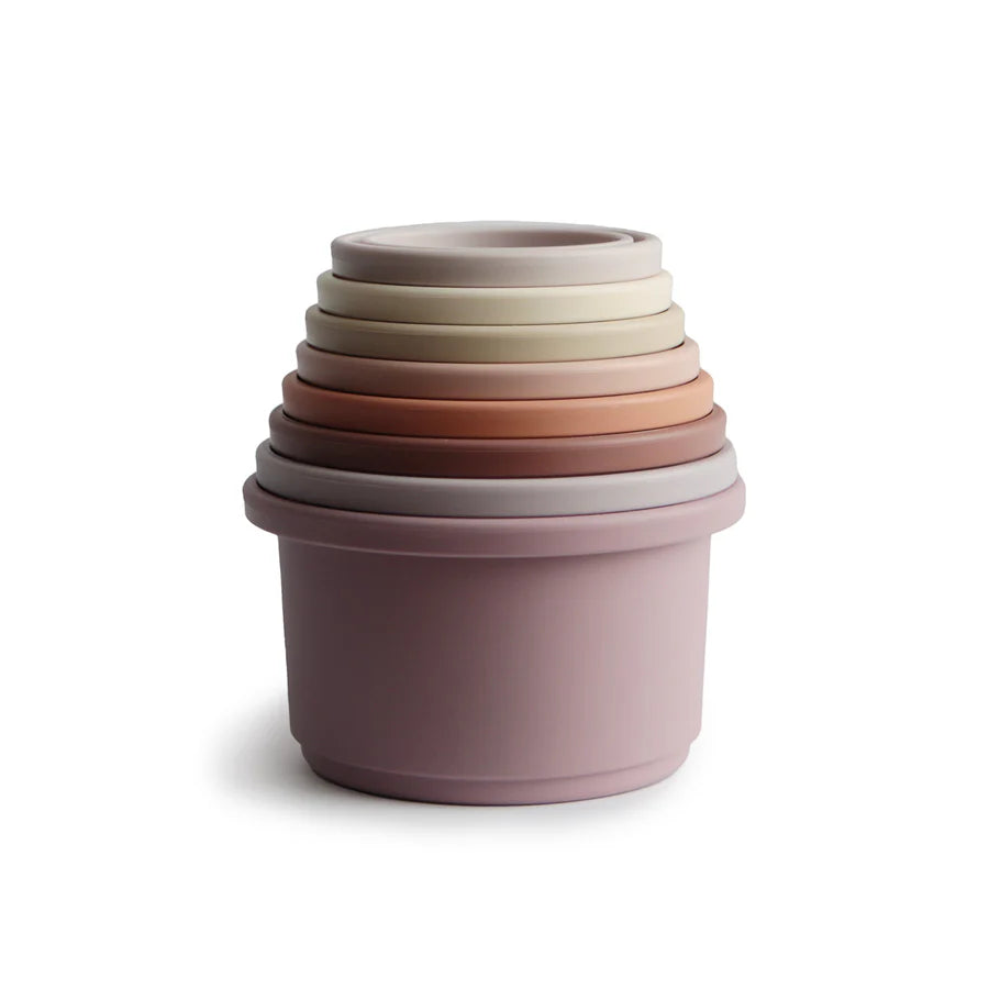 Mushie Stacking Cups- Petal | Casa Childrenswear