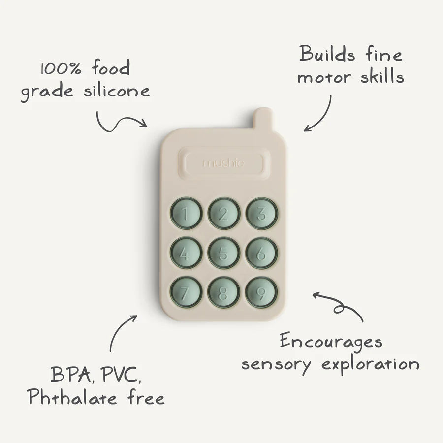 Mushie Phone Press Toy Blush | Casa Childrenswear