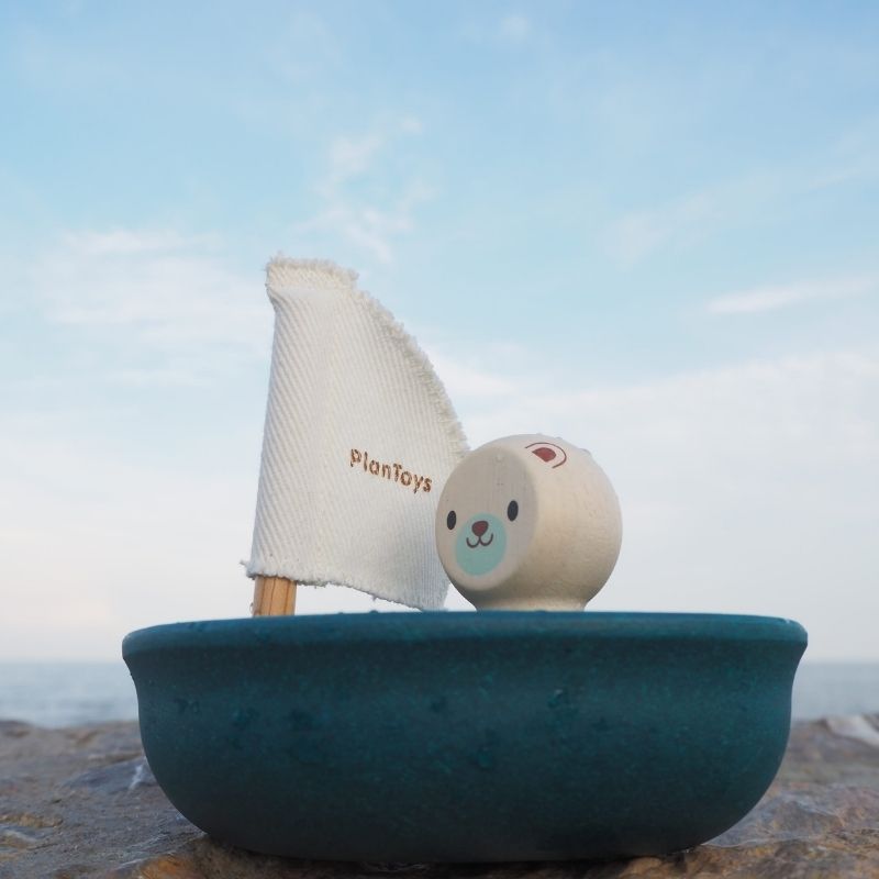Plan Toys Sailing Boat-Polar Bear | Casa Childrenswear
