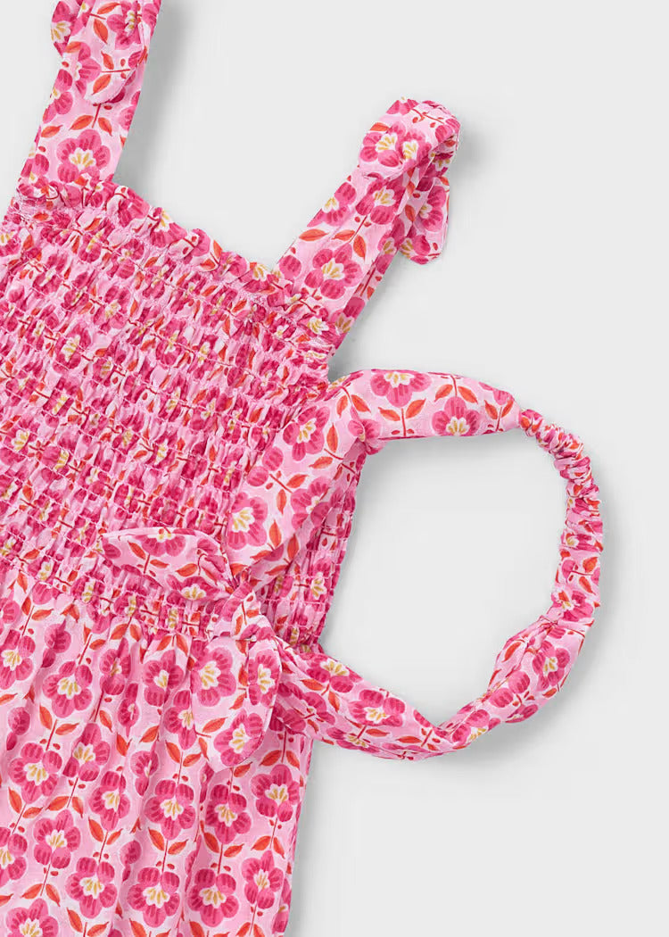 Mayoral Pink Flower Print Dress | Casa Childrenswear