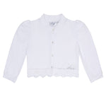A Dee Lina White Sweat Cardy | Casa Childrenswear