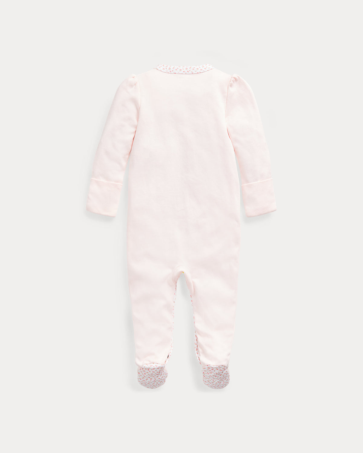 Ralph Lauren Baby Girls Floral Trim Cotton Coverall | Casa Childrenswear