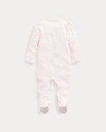 Ralph Lauren Baby Girls Floral Trim Cotton Coverall | Casa Childrenswear
