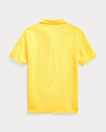 Ralph Lauren Slim Fit Yellow Cotton Mesh Polo | Casa Childrenswear
