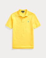 Ralph Lauren Slim Fit Yellow Cotton Mesh Polo | Casa Childrenswear