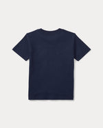 Ralph Lauren Logo Navy Cotton Jersey Tee | Casa Childrenswear