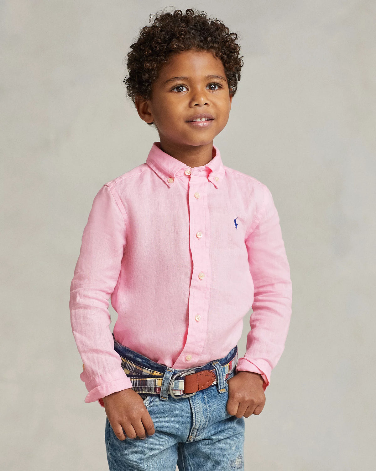 Ralph Lauren Linen Pink Shirt | Casa Childrenswear