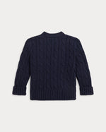 Ralph Lauren Boys Navy Cable Cardigan | Casa Childrenswear