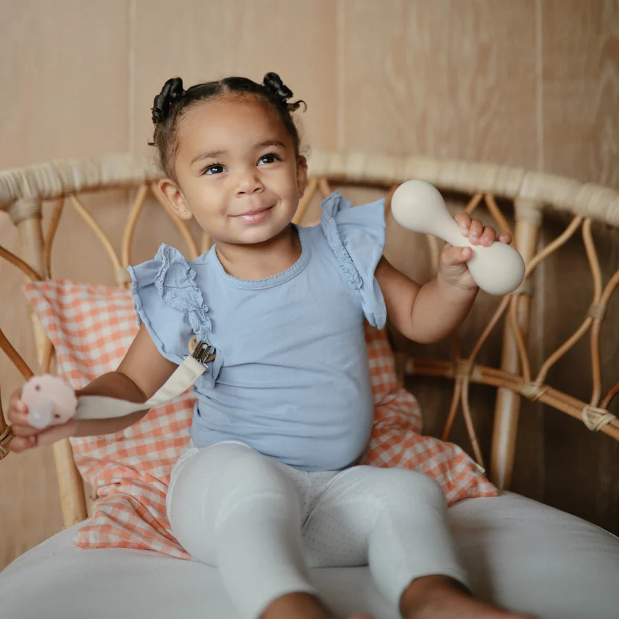 Mushie Silicone Rattle Toy - Sand | Casa Childrenswear