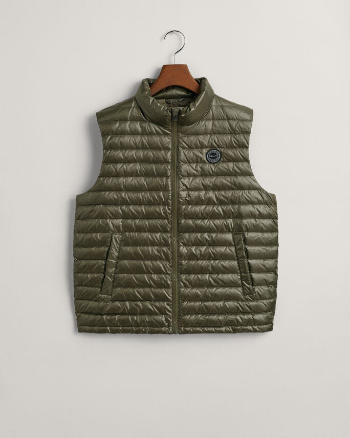 Gant Shiny Light Padded Down Vest- Juniper Green | Casa Childrenswear