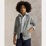 Boys Grey Full Zip Hoodie