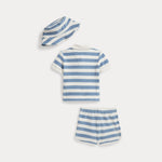 Ralph Lauren Baby Boys Stripe Short Set with Hat | Casa Childrenswear