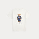 Ralph Lauren Boys Bear Print White T-Shirt | Casa Childrenswear