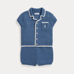 Ralph Lauren Baby Boys Knitted Shirt & Short Set | Casa Childrenswear