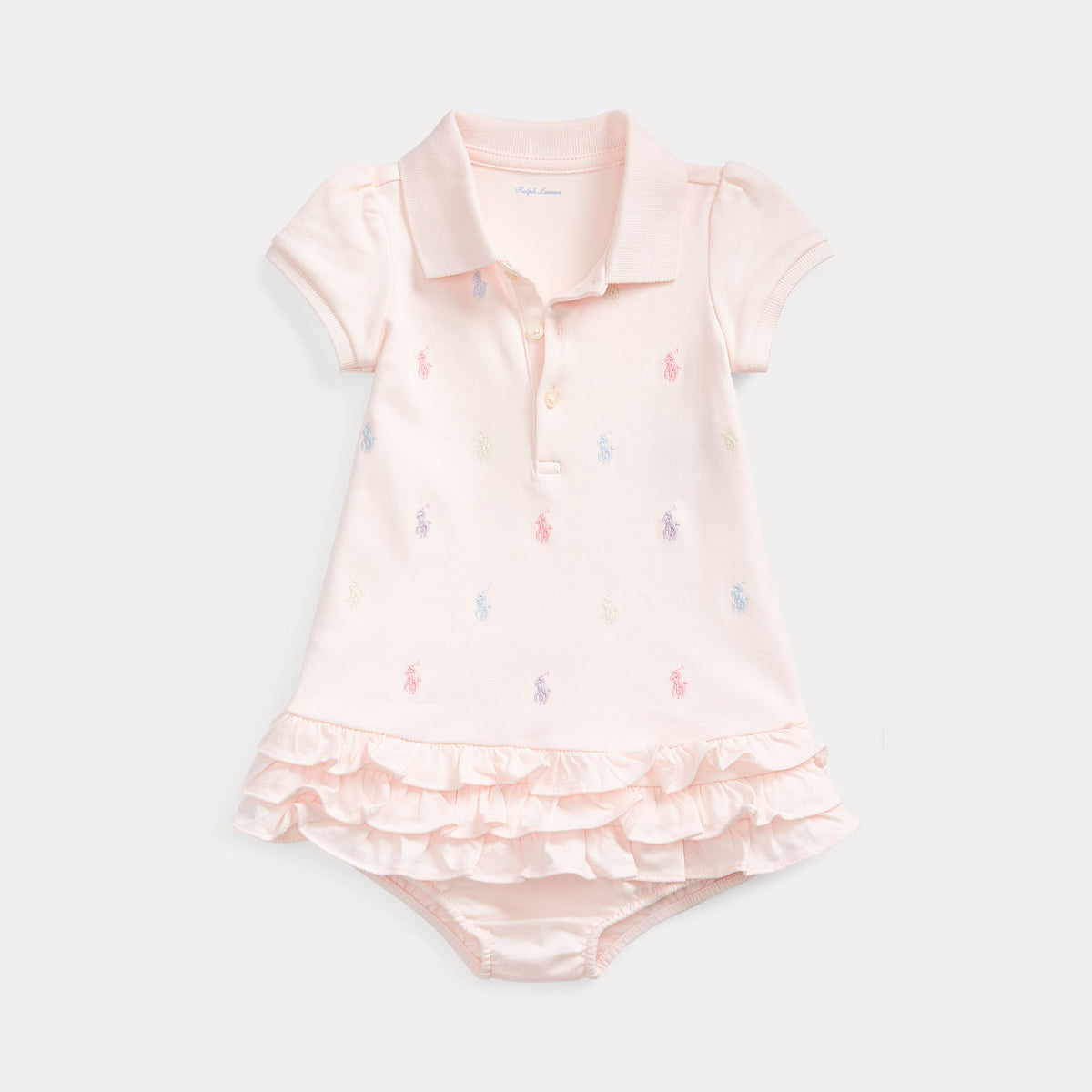 Baby Girls Pink Dress with Print