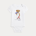 Ralph Lauren Large Bear Logo Babygrow White | Casa Childrenswear