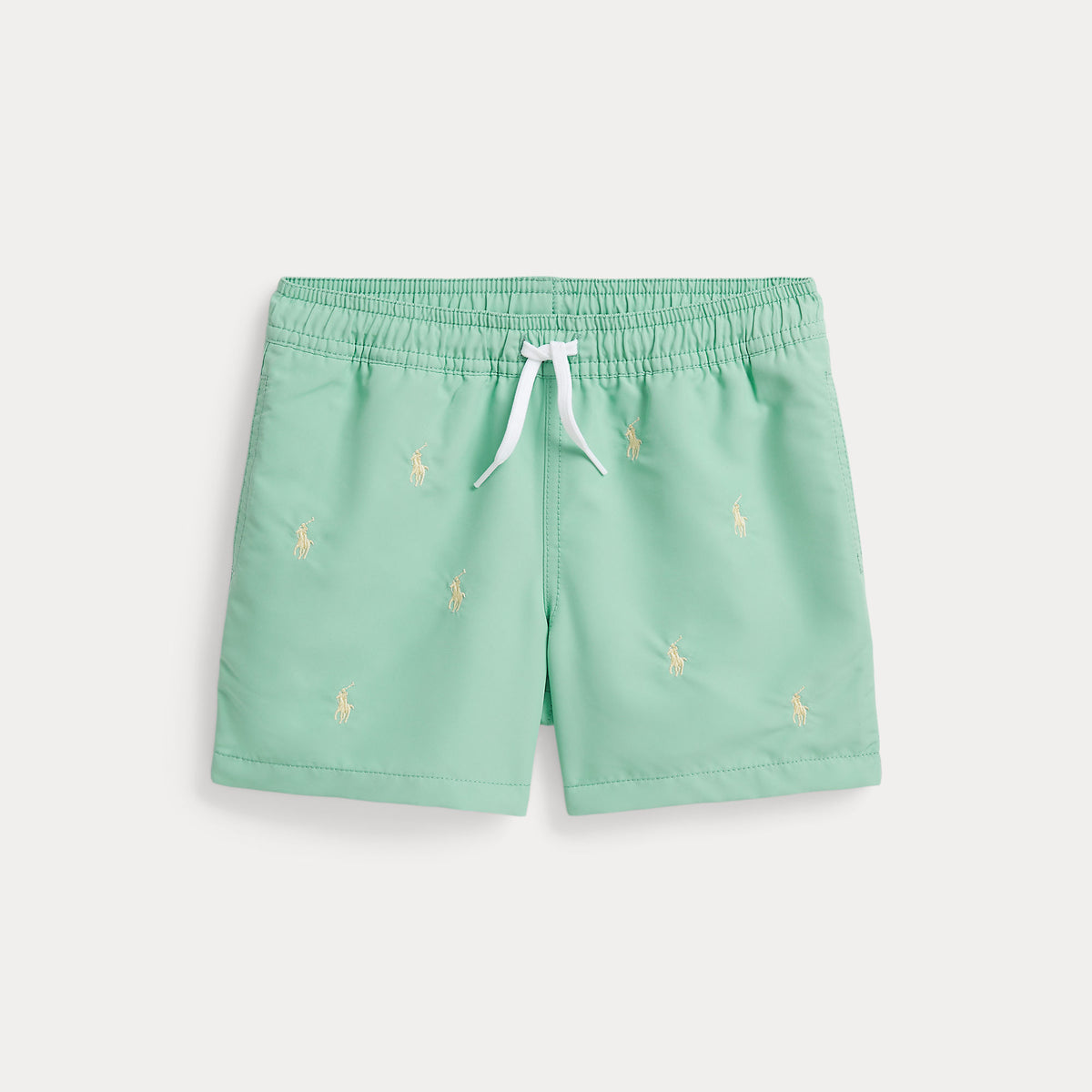 Ralph Lauren Boys Green All Over Horse Swim Short | Casa Childrenswear