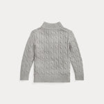 Ralph Lauren Boys Grey Quarter Zip Sweater | Casa Childrenswear