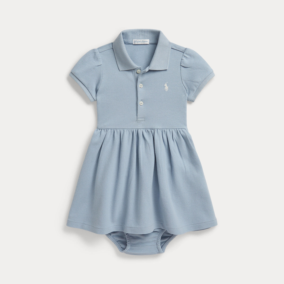 Ralph Lauren Baby Girls Blue Dress | Casa Childrenswear
