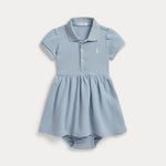 Ralph Lauren Baby Girls Blue Dress | Casa Childrenswear