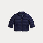 Ralph Lauren Infant Boys Navy Woven Bomber Jacket - front view