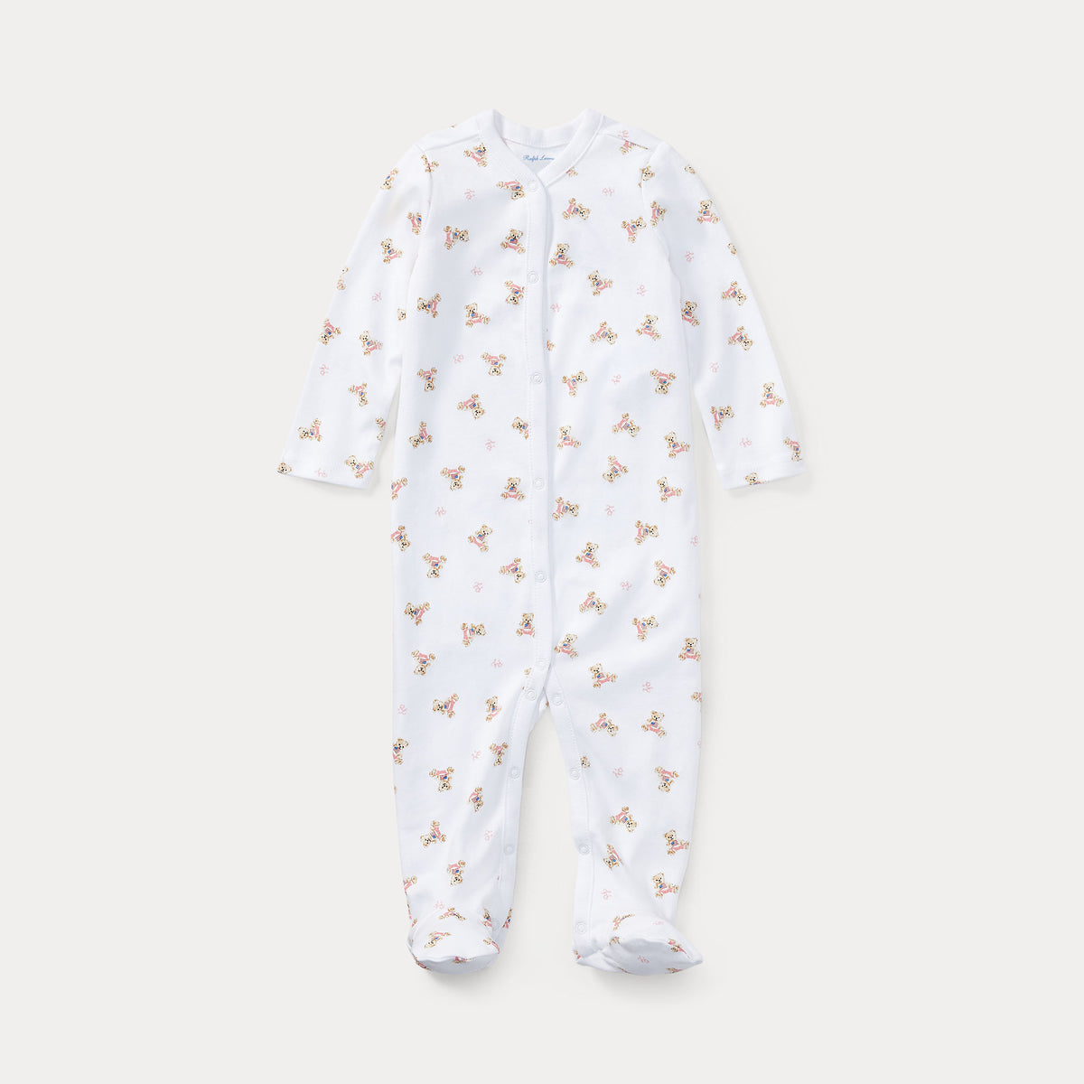 Ralph Lauren Baby Girls All Over Bear Babygrow | Casa Childrenswear
