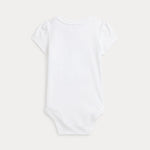 Ralph Lauren Large Bear Logo Babygrow White | Casa Childrenswear