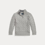 Ralph Lauren Boys Grey Quarter Zip Sweater | Casa Childrenswear