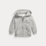 Ralph Lauren Baby Boys Grey Full Zip Hoodie | Casa Childrenswear